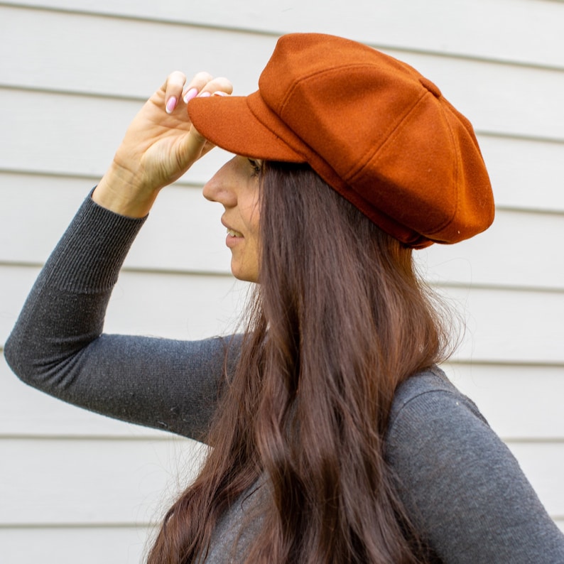 Red Newsboy Cap for Women Women's Newsboy hat Warm Etsy