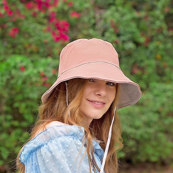 Womens Wide Brimmed Bucket Hat Holiday Cotton Bucket Hat (Brown Canvas) | Lack of Color [US] main image 2