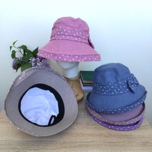 Summer Cloche Hat, Short Brim Hat Bucket Hat Womens Cute Summer Hats with Bow, Ladies Sun Hats Feminine 1920s Hats for Women