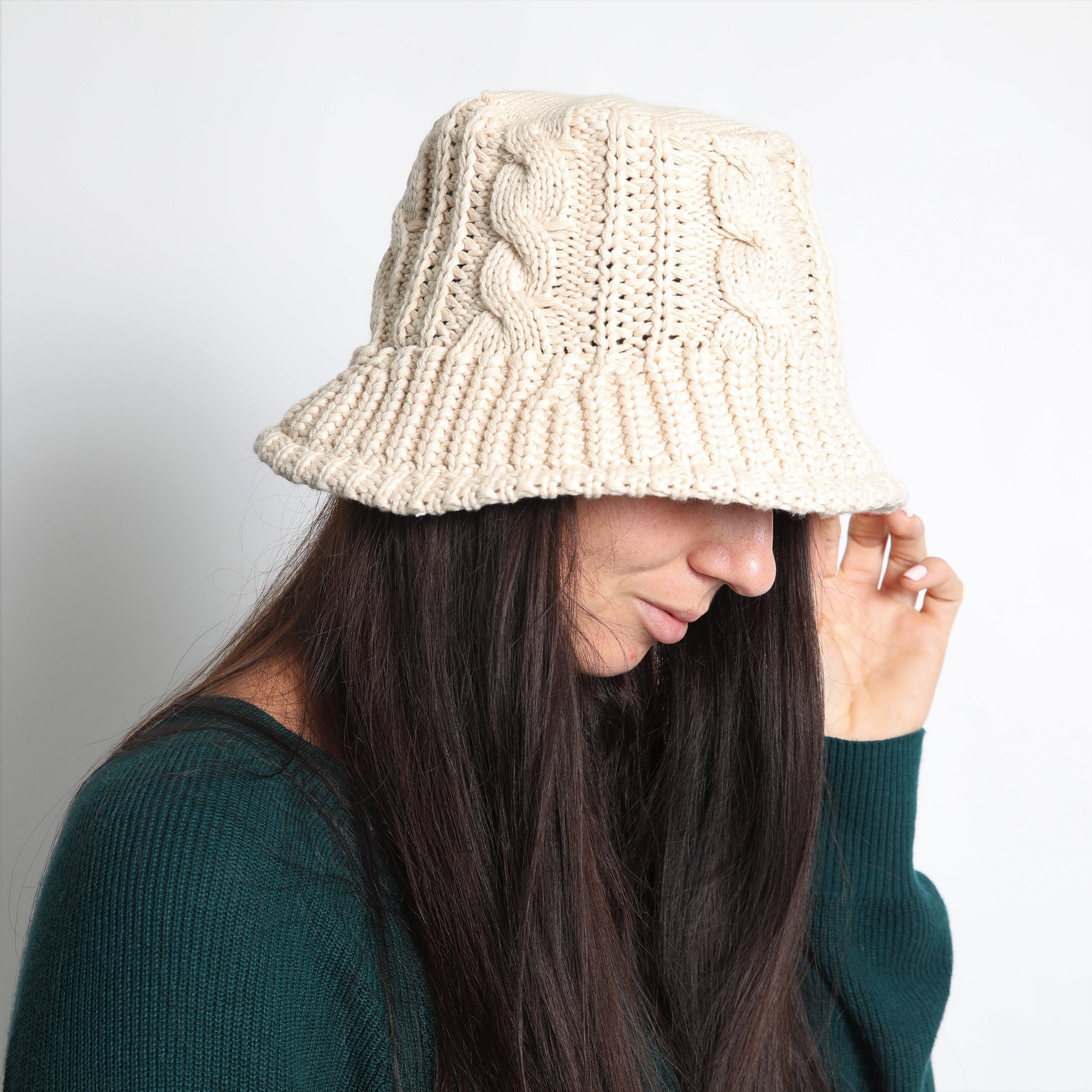Enciclopedia baños profundamente Fall Hats for Women Knitted Bucket Hat Warm Soft Acrylic - Etsy
