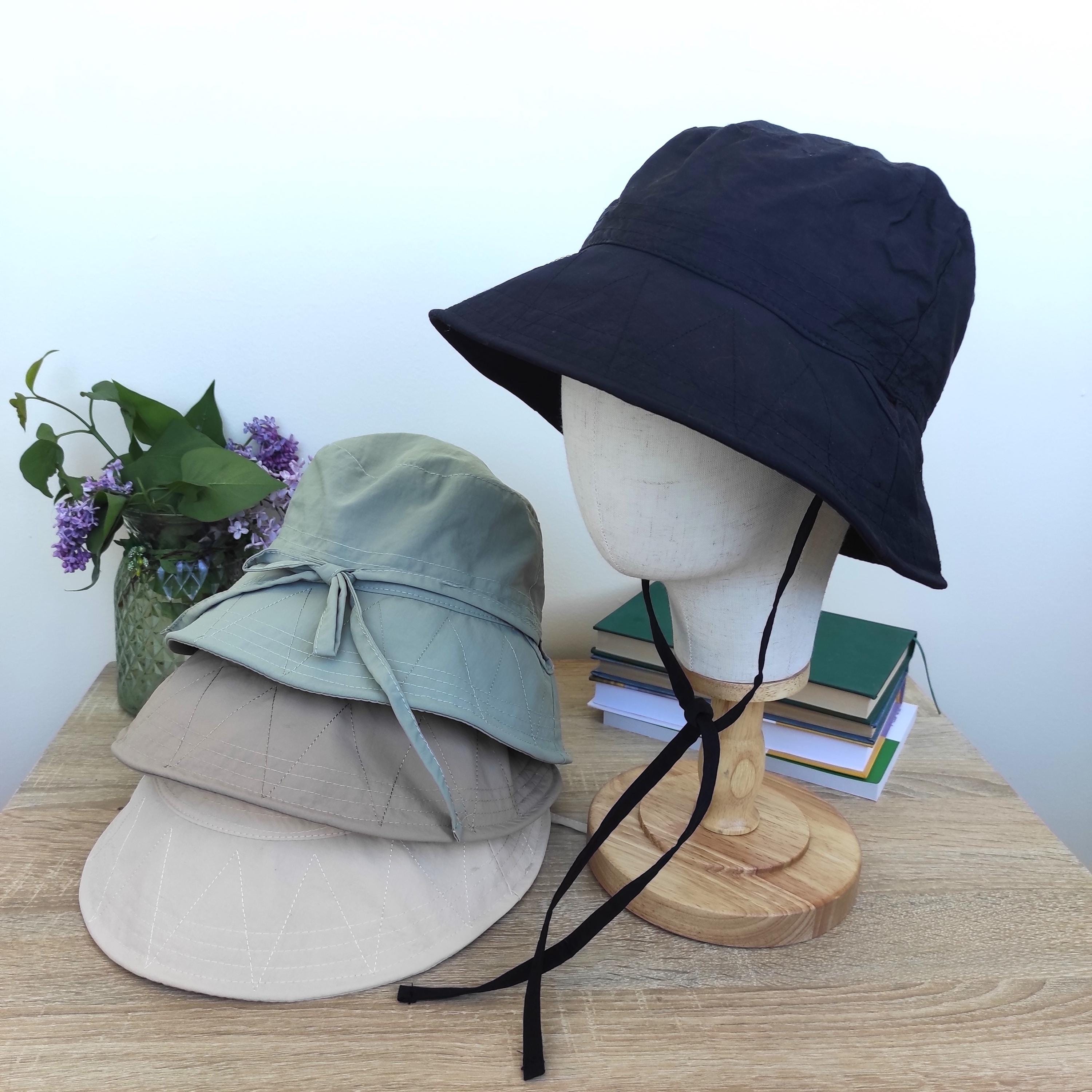 Wide Brim Bucket Hat Water Resistant Cotton Hat, Unisex Sun Hat, UV ...