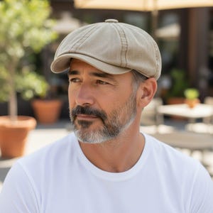 Casquette gavroche été 8 panneaux en coton, chapeau Bakerboy, casquette plate irlandaise, chapeau Gatsby, chapeau Ivy, chapeau léger printemps-été pour homme, taille unique image 3