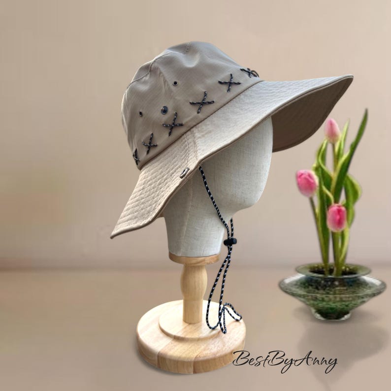 Waterproof Sun UPF 50+ Bucket Hat UV Protection Packable Wide Brimmed Boonie for Women Summer Lightweight Hiking Outdoor Cap Bild 5