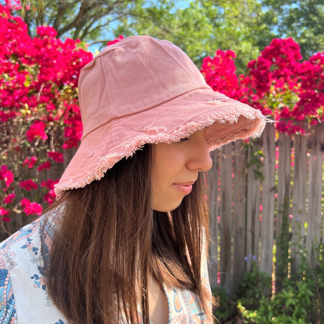 Casual Distressed Bucket Hat Sun Hat Womens Beach Hats for Etsy