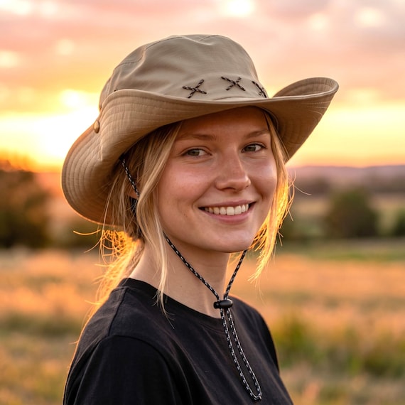 Waterproof Sun UPF 50+ Bucket Hat UV Protection Packable Wide Brimmed Boonie for Women Summer Lightweight Hiking Outdoor Cap