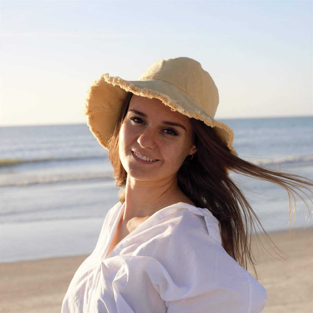 Distressed Denim Bucket Hat Frayed Edge Adjustable Sun Protection 71ikq7w4MML._AC_UY1000_.jpg main image 3