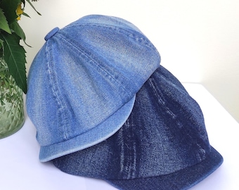 Denim Newsboy Cap Unisex Oversize Hat for Men Women, Spring Summer Fall Newsboy Hat, Baker Boy Hat Women, Holiday Gift for Her Him