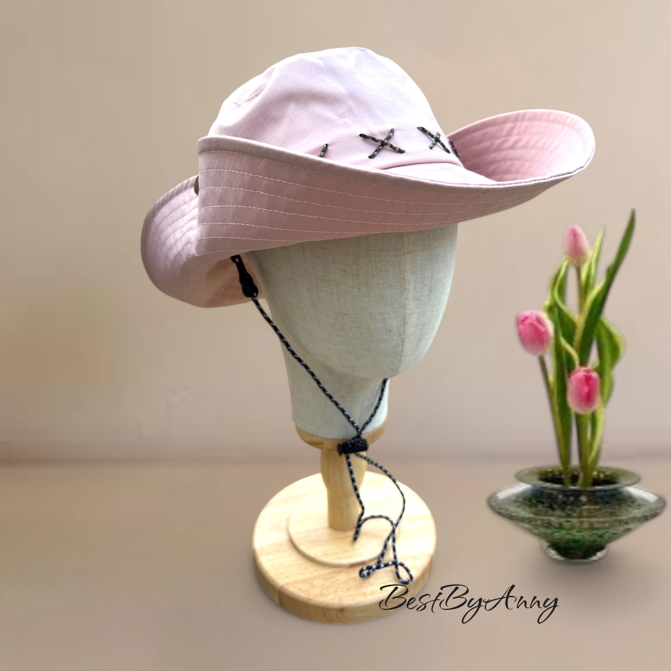 Foldable Straw Bucket Hat UPF 50+ Sun Protection Handmade Adjustable Chin Strap Sun Hats, Straw Beach Hat UPF 50+ Womens Straw Hat Packable  main image 3