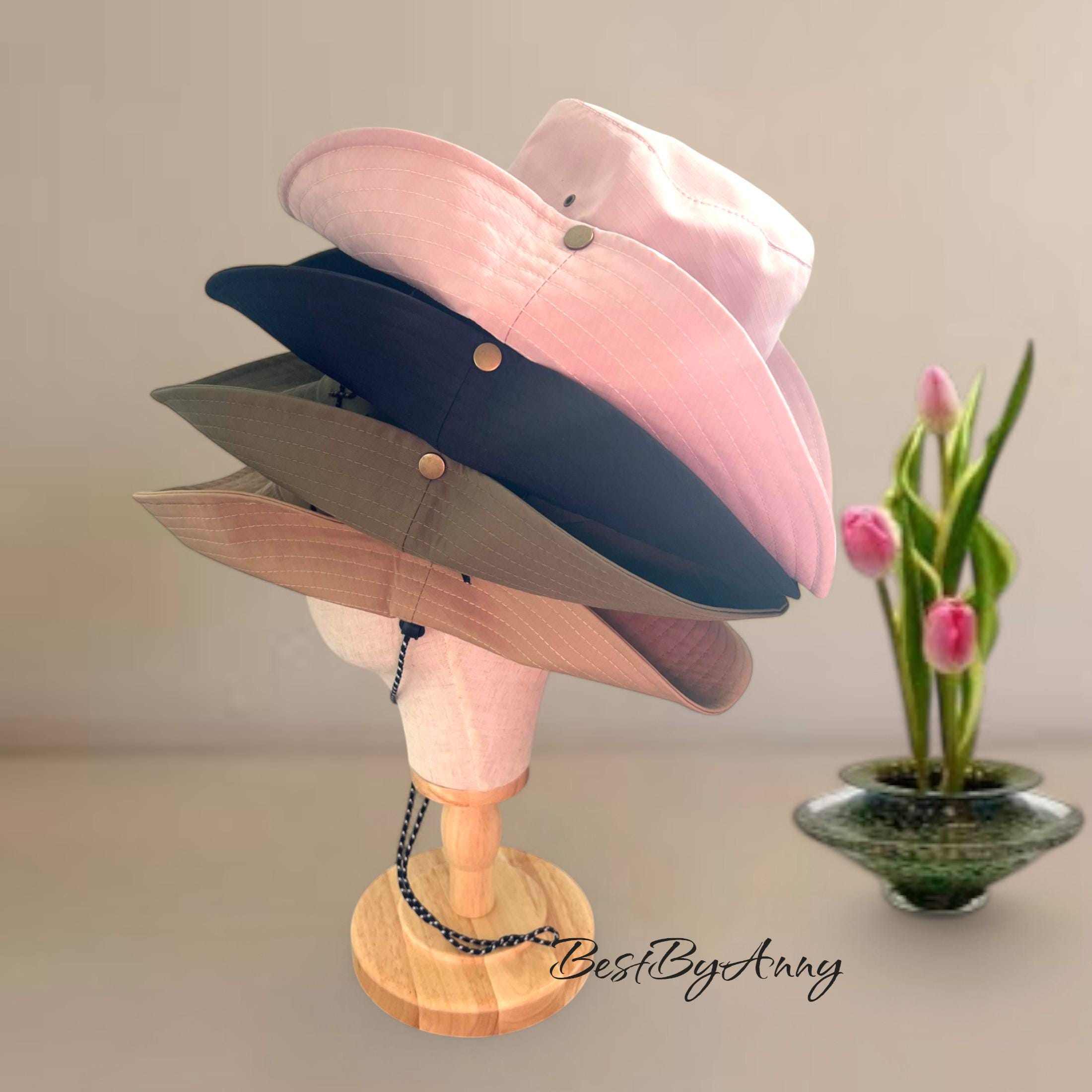 Foldable Nylon Bucket Hat with UPF 50+ Sun Protection, Adjustable Chin Strap Wide Brim UV Protection Hat Waterproof Vacation Foldable  main image 3