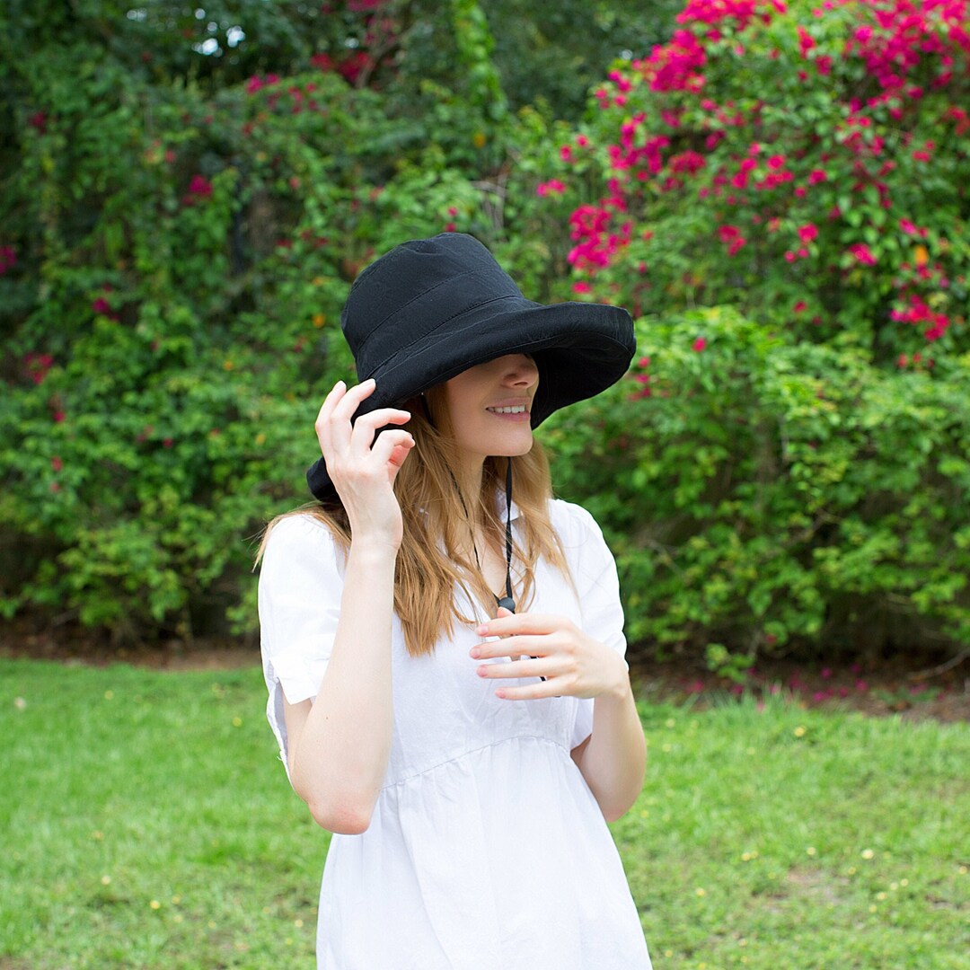 Women's Wide Hat - Black