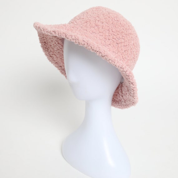 Fuzzy Bucket Hat Women's Pink Bucket 