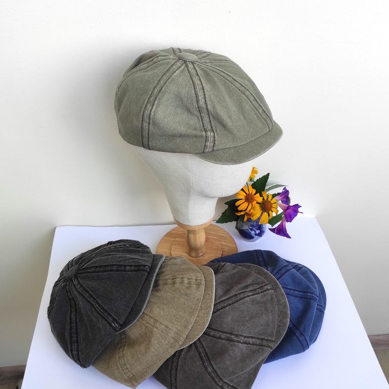 Cotton Summer 8 Panel Newsboy Cap, Bakerboy Hat, Irish Flat Cap, Gatsby Hat, Ivy Hat, Lightweight Spring Summer Men Hat, One Size Fit All