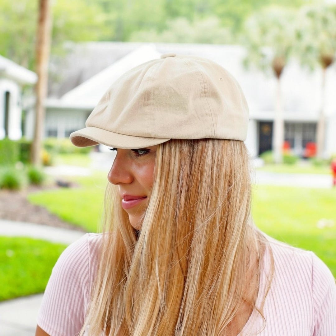 Newsboy Cap Women, Baker Boy Hat, Cotton Newsboy Hat, Retro  display picture 1