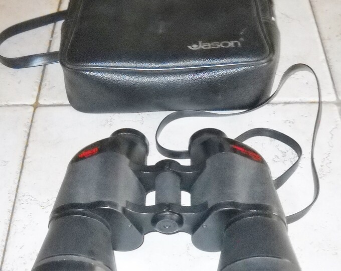 Vintage Jason Model 1196, Fixed Focus Binoculars, Optics, 10X5, Black