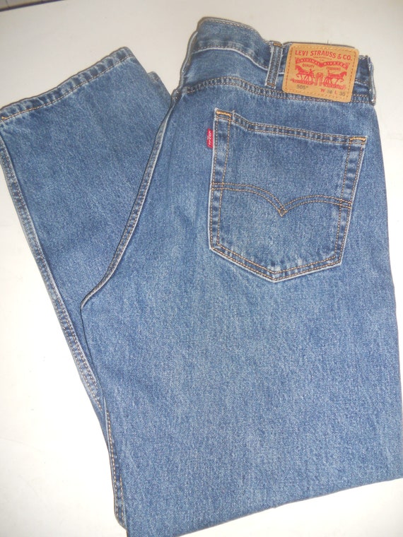 Levi's Jeans 505 Red Tab Classic Fit Straight Leg 38 X - Etsy