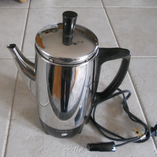 Very Nice, Used, Works Well, Presto Model 0281105, 2418, Electric Fully Automatic Stainless Steel, 12 Cup Percolator Coffee Pot  ##