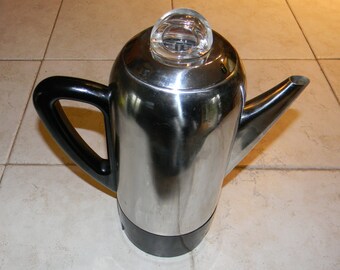 Vintage Aluminum 5 Cup Coffee Pot 