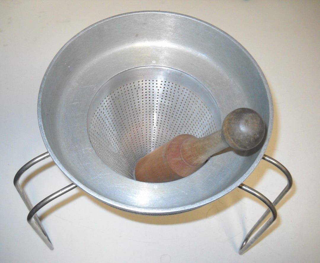 Great Condition, Vintage, Super Heavy Duty Colander, Hammered Aluminum ...