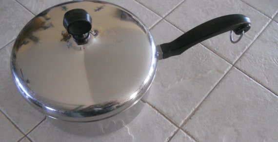 Vintage Farberware 1 Quart Stainless Steel Sauce Pan Aluminum Clad With Lid  Made in USA Collectible Cookware 