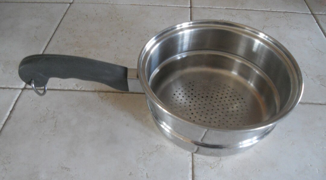 Vintage Saladmaster, Heavy Stainless Steel, 8 3/4 X 3 1/2 Steamer Pan