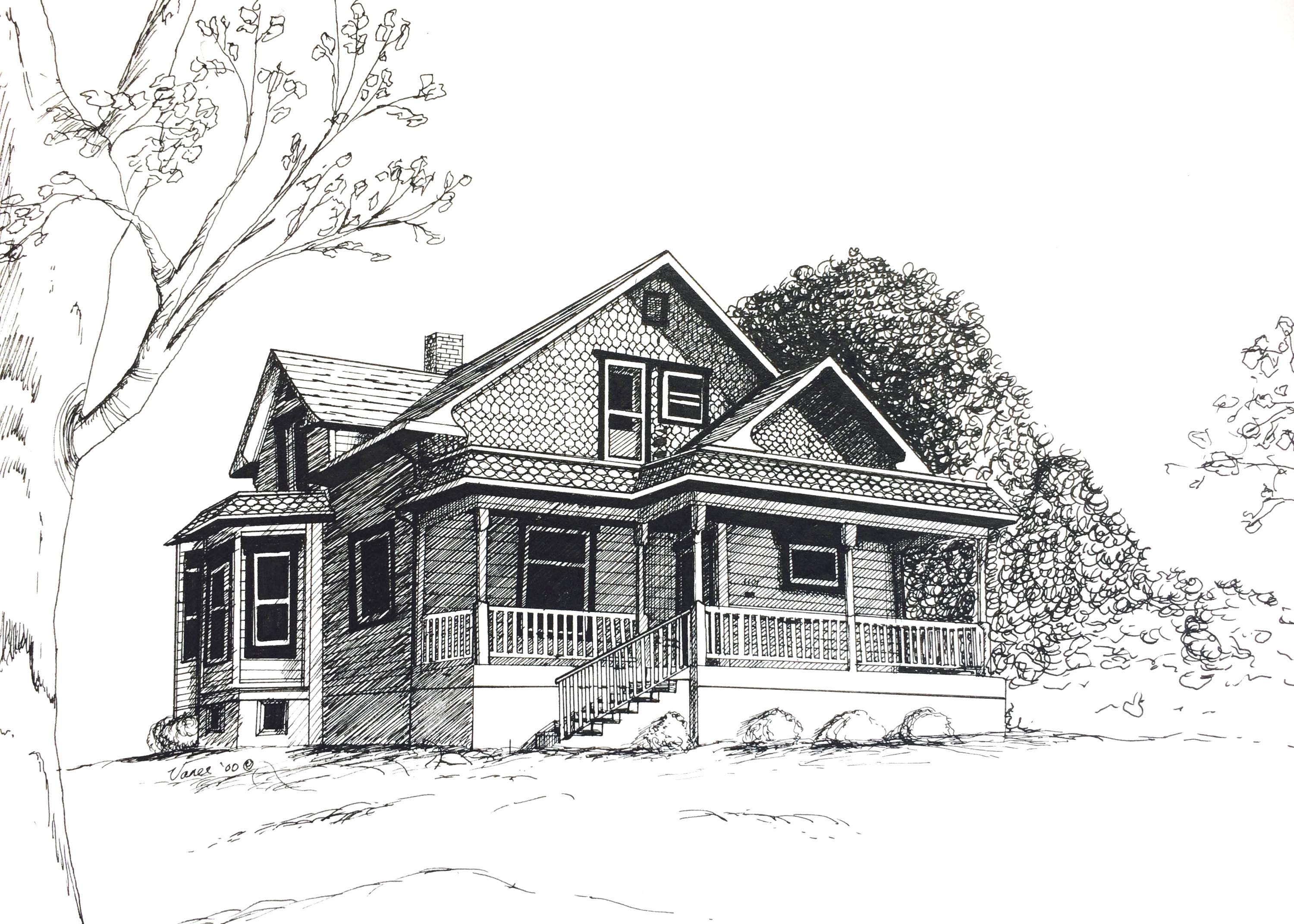 Custom Pen and Ink House Portrait: First Home Keepsake - Etsy