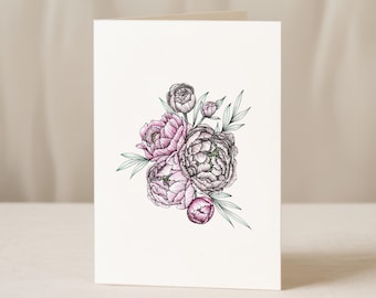 Peonies Notecards, Blank Cards and Envelopes