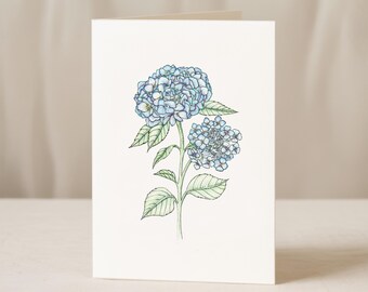 Hydrangeas Notecards, Blank Cards and Envelopes