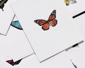 Butterfly Notecard Set, 6 Blank Cards and Envelopes