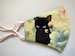 Black Cat Face Mask NEW DESIGN! Japanese Neko cats and flowers print, 100% Premium/Organic Cotton, Handmade in USA, Optional Third Layer 