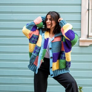 Harry Style Cardigan, Harry Styles Sweater, Patchwork Cardigan 
