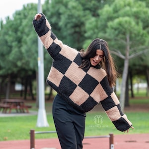 Checkered Wool Sweater