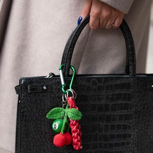 Taschenanhänger, Weihnachtszauber, Neujahrszauber, Weihnachten Schlüsselbund, häkeln Kirschgeschenk, Seil Taschenanhänger, Pool Ball Schlüsselbund, Paracord Anhänger
