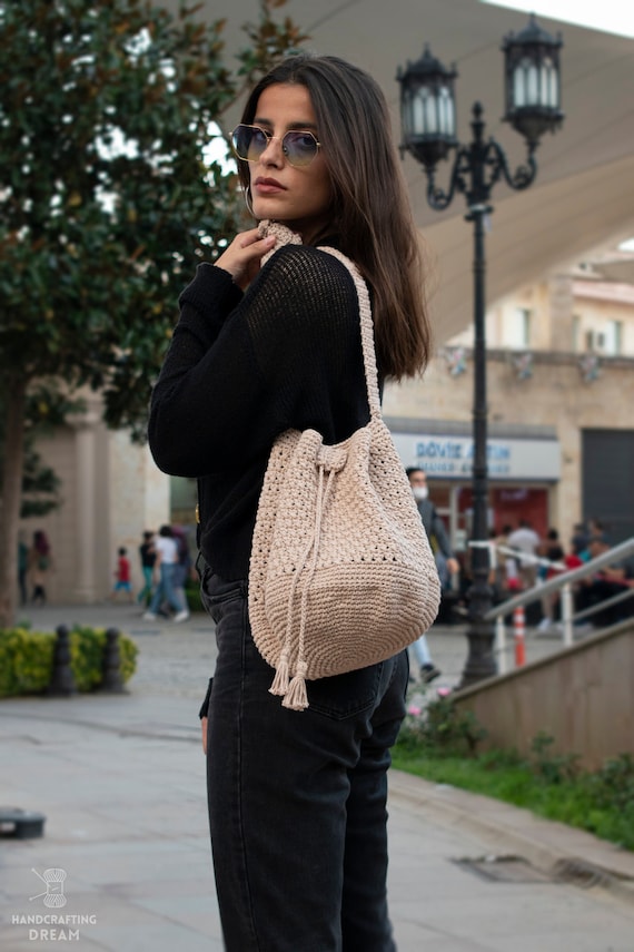 Crochet Crossbody Bag, Crochet Bucket Bag, Crochet bag, Knit Bag, Crochet Tote Bag