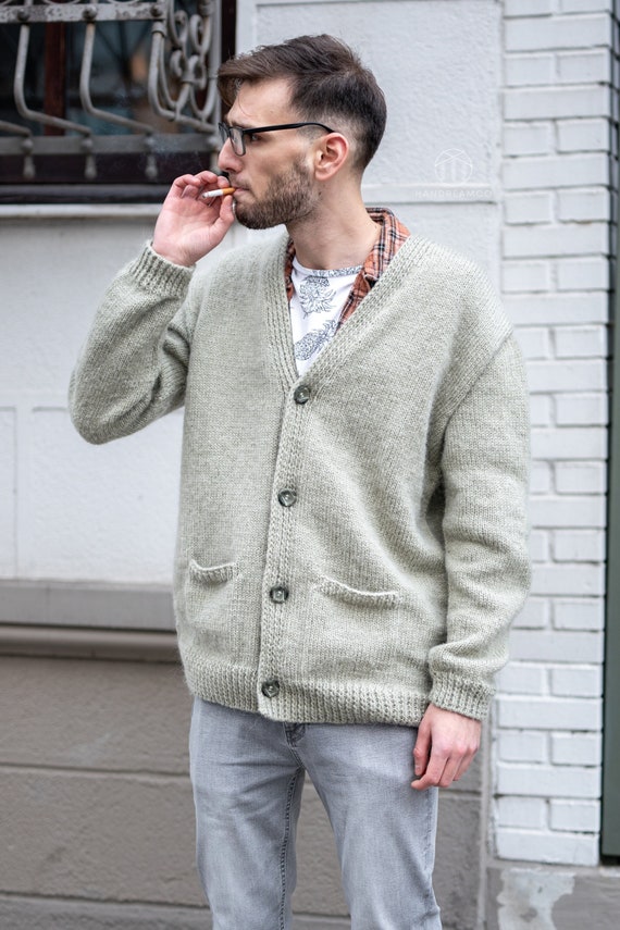 Mohair cardigan mens hotsell