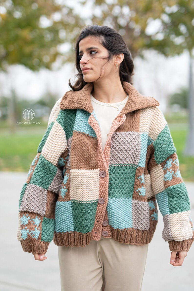 Sky Madrid Wales Patchwork Cardigan