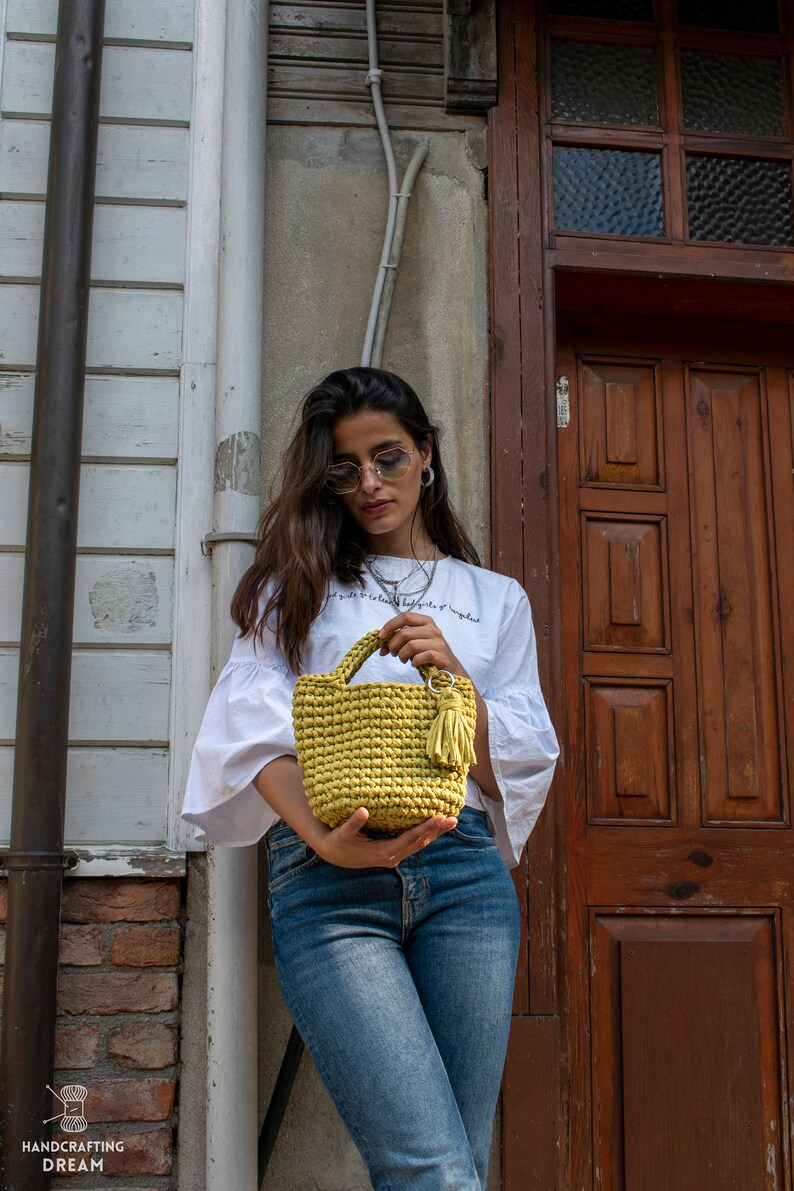 Crochet Bag Crochet Small Bag Crochet Handbag Mini Bag Etsy