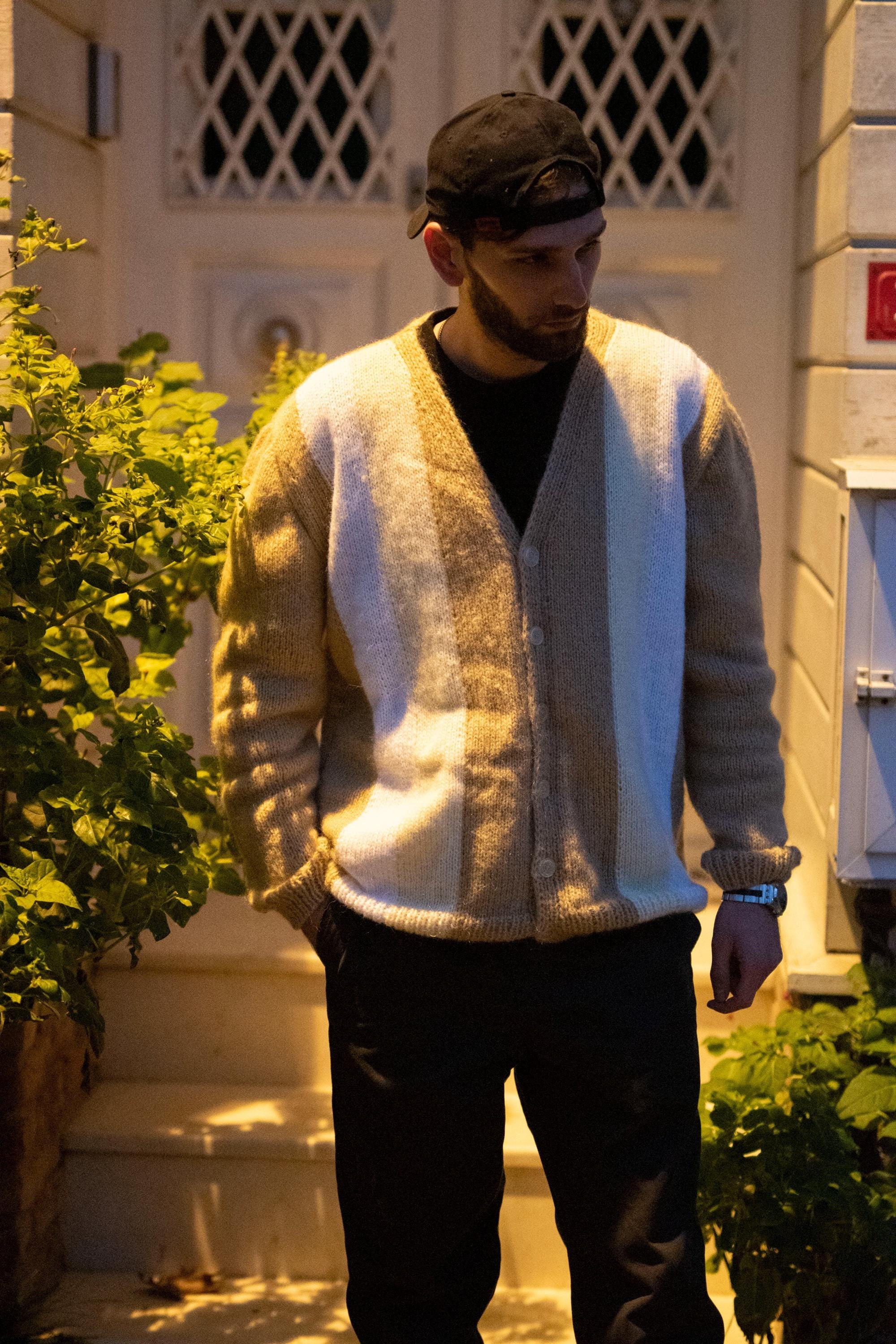 Our Legacy Mohair Cardigan Light Blue Cardigan Mens Kurt Cobain