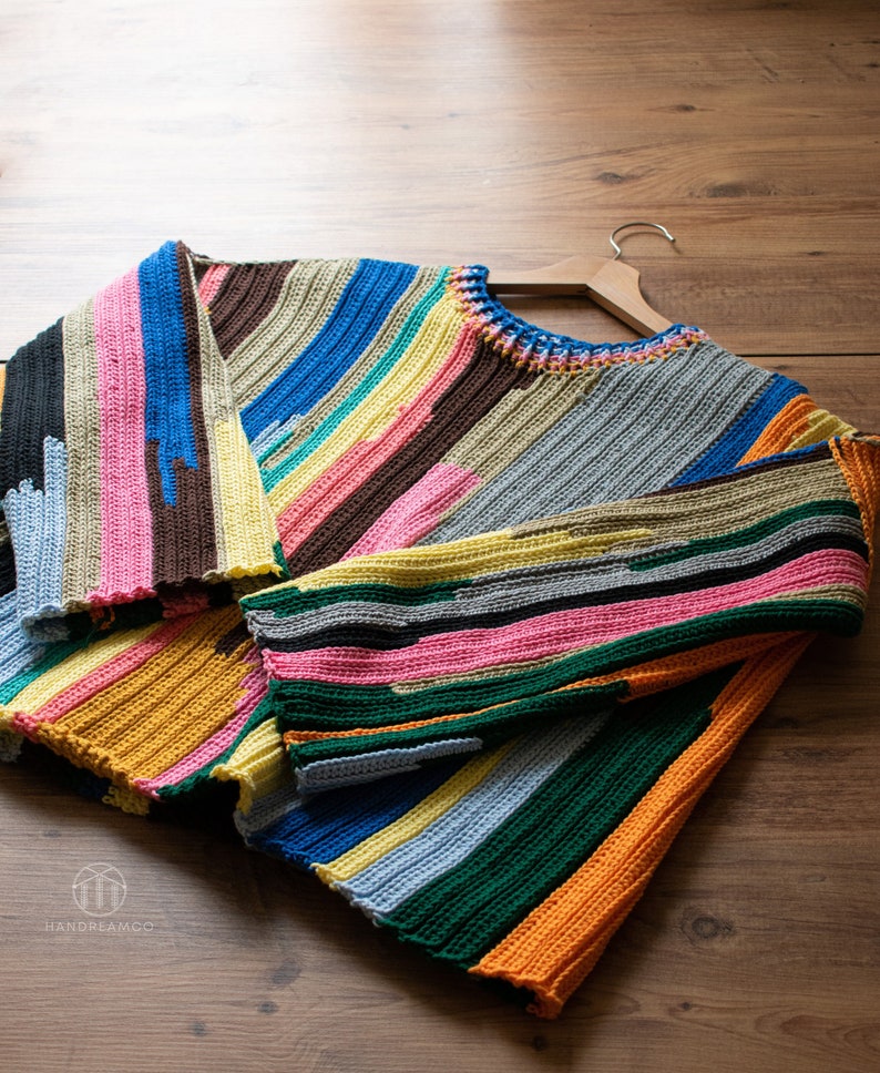 Handknit Rainbow Sweater