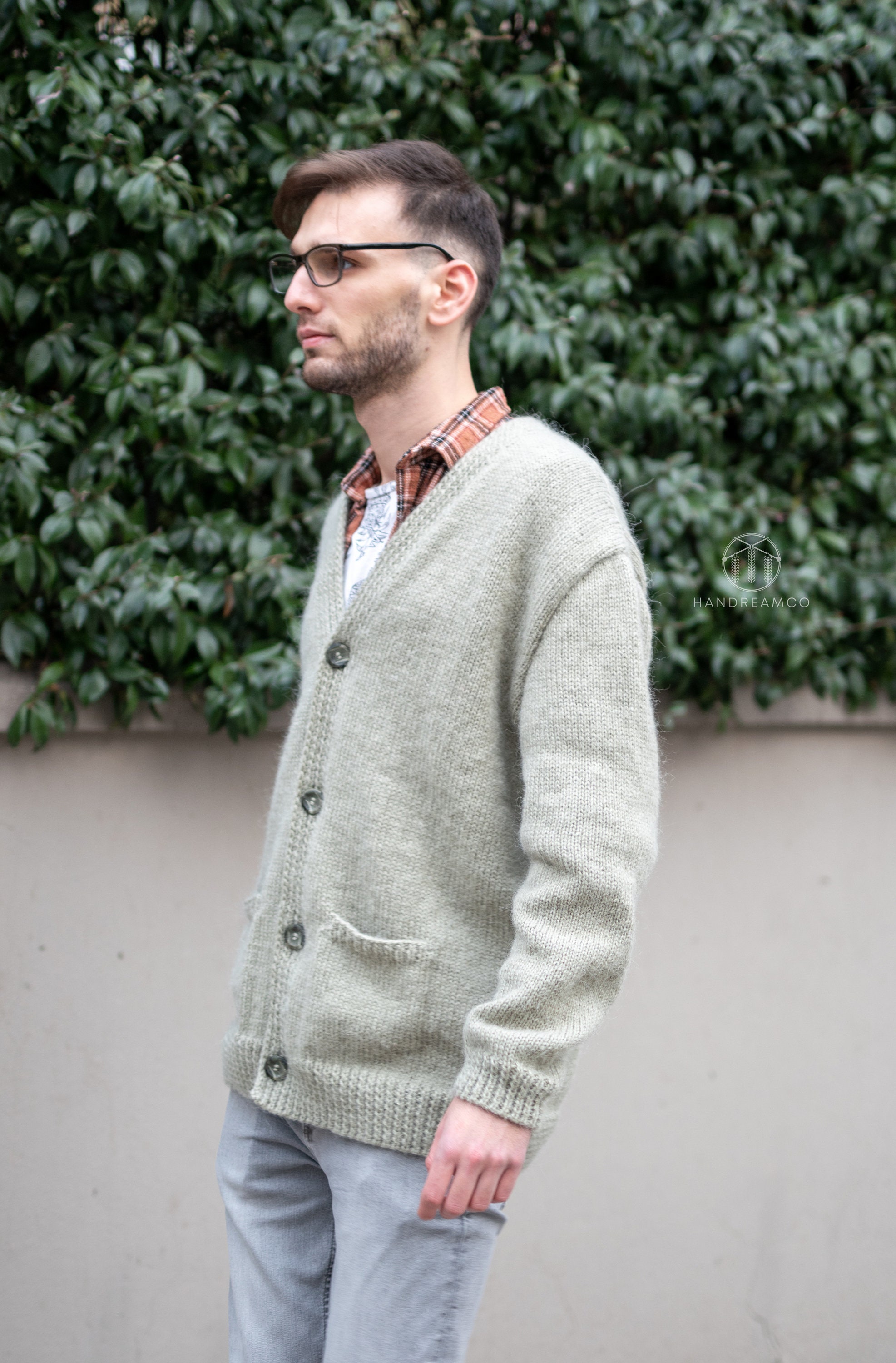Kurt Cobain MTV Cardigan, Mohair Cardigan, Green Cardigan