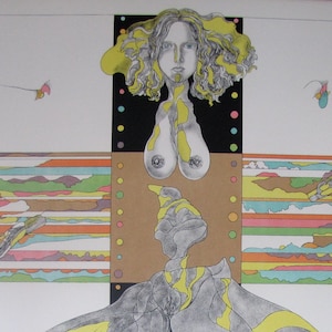 Lithograph Signed and Numbered on Arches Paper &quot;Meditation on Love II-Gaia &quot; 150/175 by Jacob Landau 1981