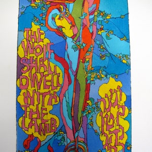 Lithograph and Pouchoir &quot;Isaiah&quot; Signed and Numbered 51/60 1978 by Jacob Landau