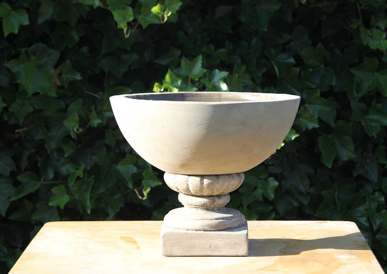 Deep bowl bird bath bird potions 40 cm with pedestal cast Etsy