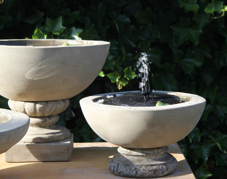Deep bowl bird bath bird potions 30 cm with pedestal romance Etsy
