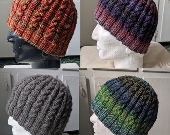 Cabled rib hat (made to order)