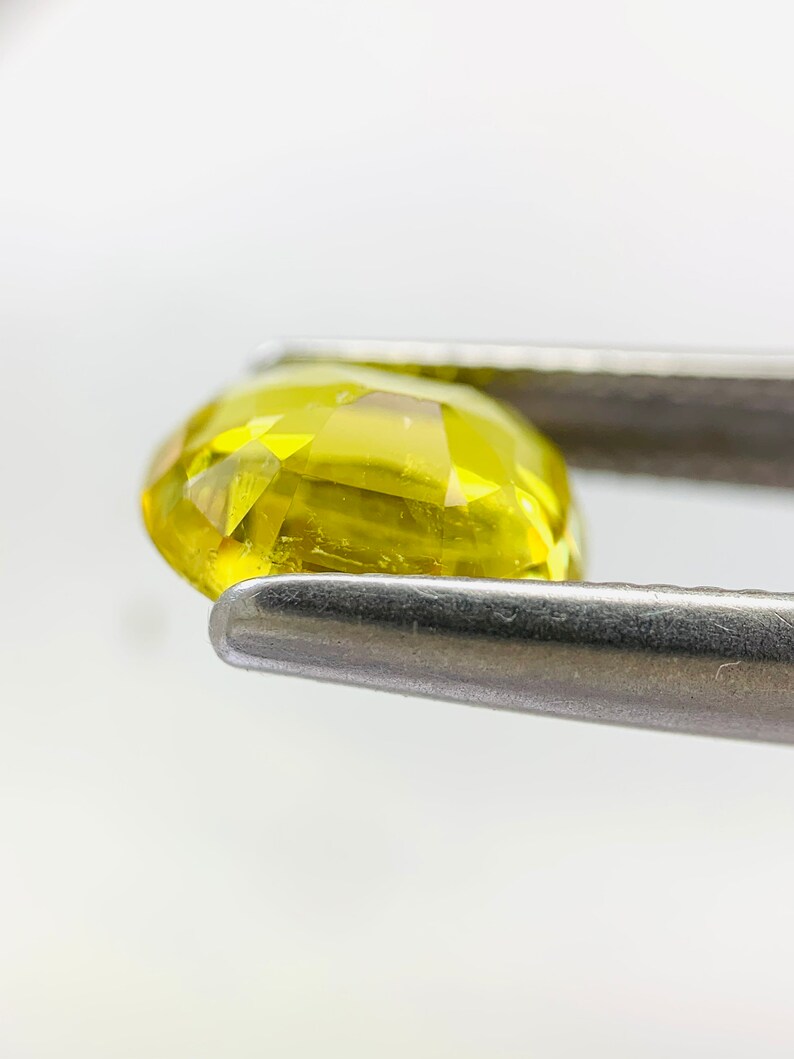 Eye Clean Oval Shape 9.60 X 7.80 mm Natural Malawi Electric Yellow Tourmaline 2.47 cts Rare Stone