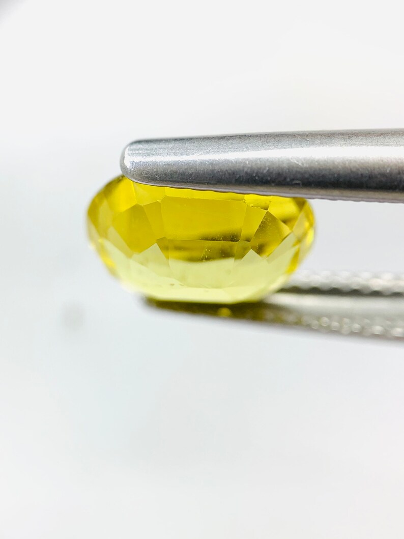 Eye Clean Oval Shape 9.60 X 7.80 mm Natural Malawi Electric Yellow Tourmaline 2.47 cts Rare Stone
