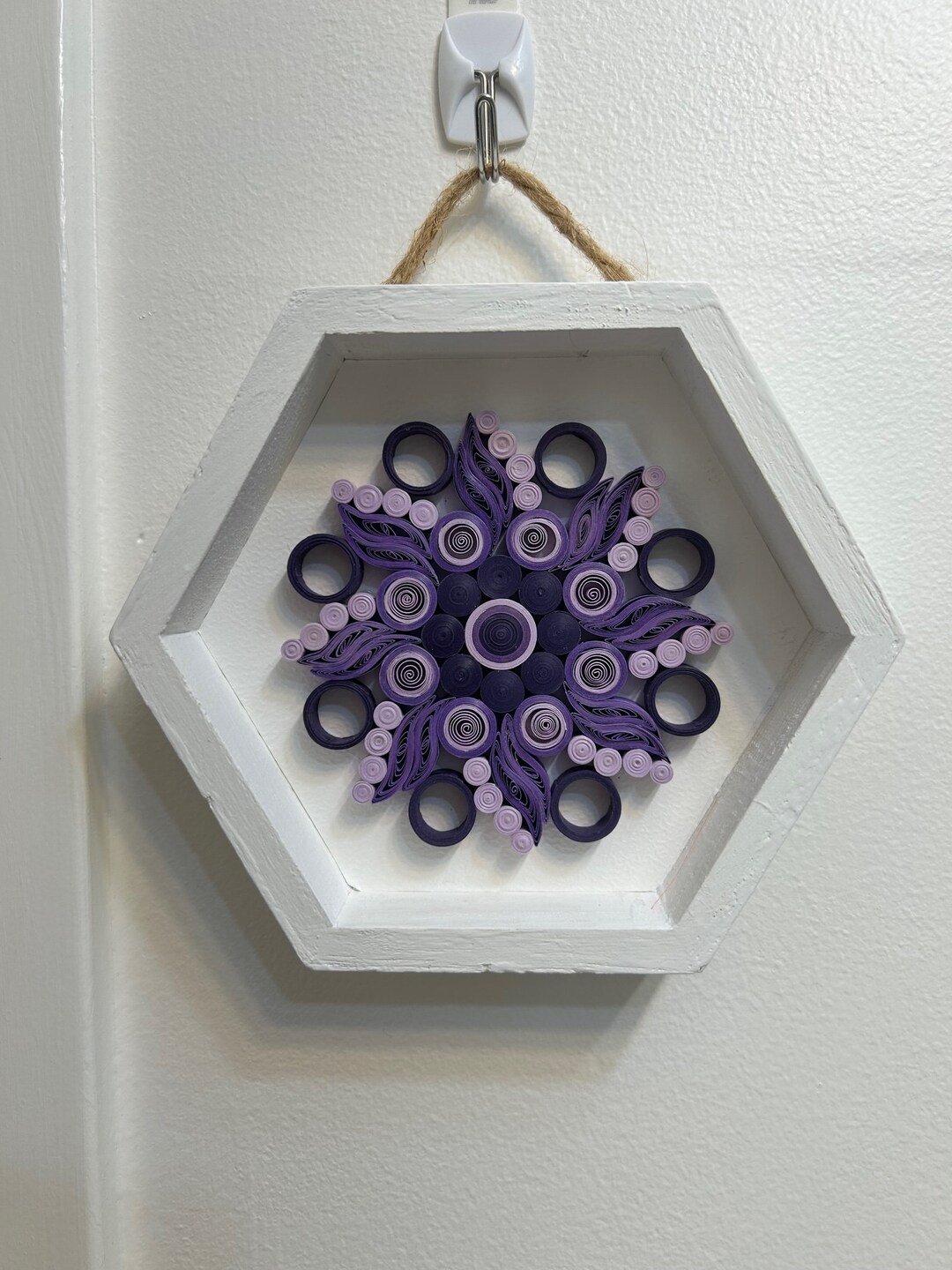 Paper Quilled Violet Mandala Etsy