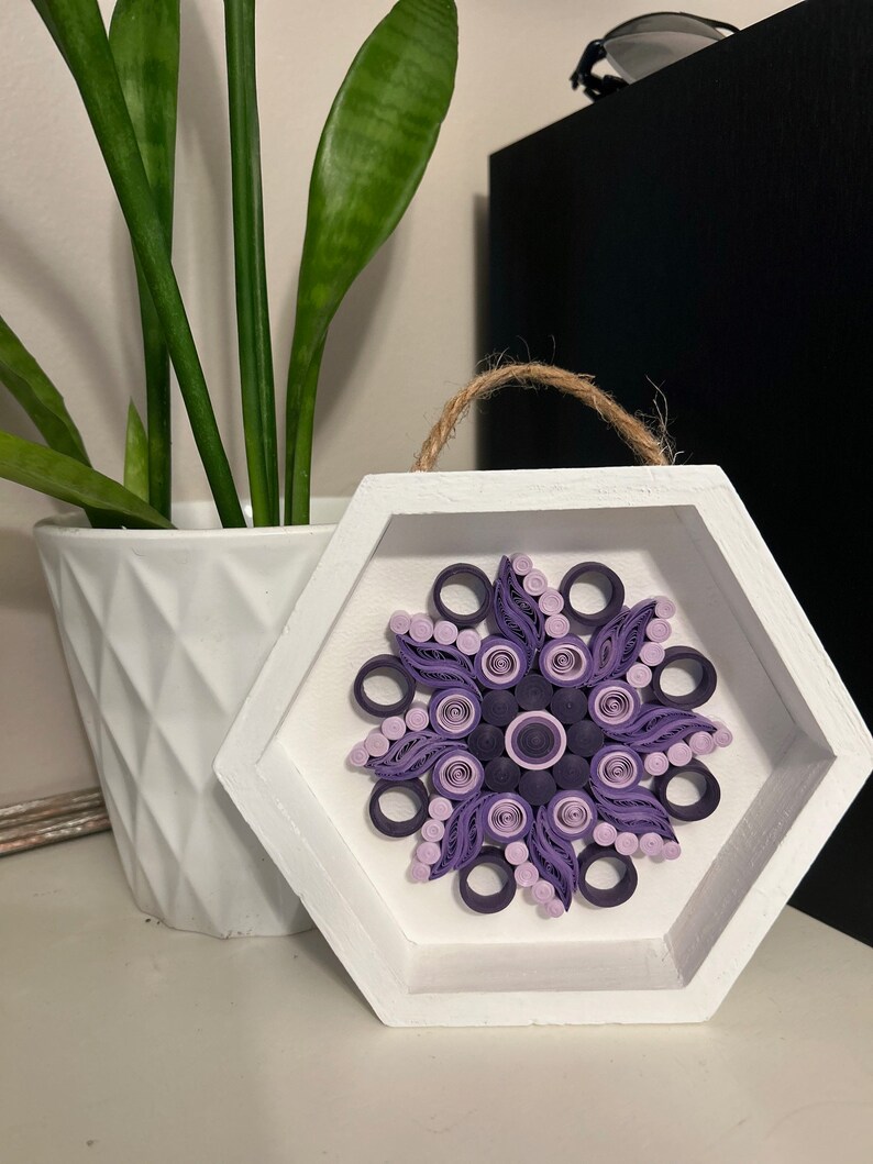 Paper Quilled Violet Mandala Etsy