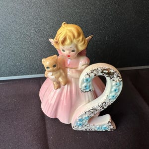 Vintage Josef Originals Porzellan Birthday Angels Year 2 Sammlerstück Made in Japan