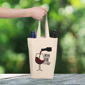 Doppelte Wein-Einkaufstasche - Perfekt für Weinliebhaber, Geschenk für Geburtstage, Weinverkostungen und besondere Anlässe, Geschenk für Weinliebhaber